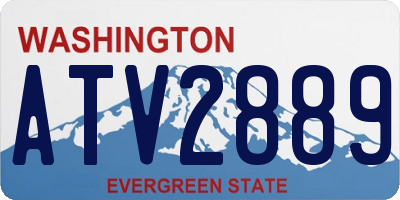 WA license plate ATV2889