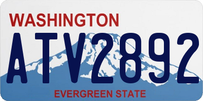 WA license plate ATV2892
