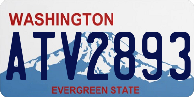 WA license plate ATV2893