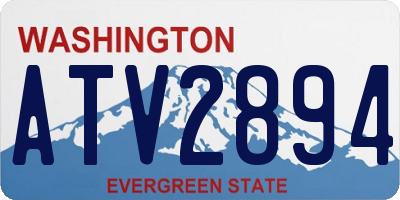 WA license plate ATV2894