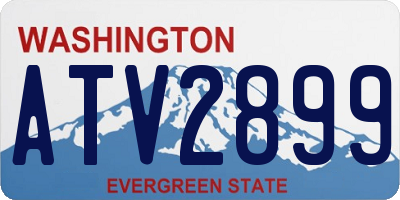 WA license plate ATV2899