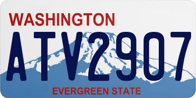 WA license plate ATV2907