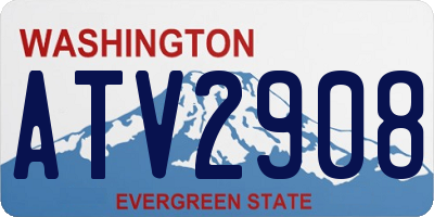 WA license plate ATV2908