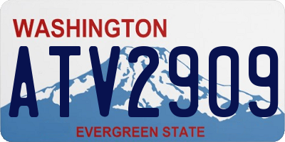 WA license plate ATV2909