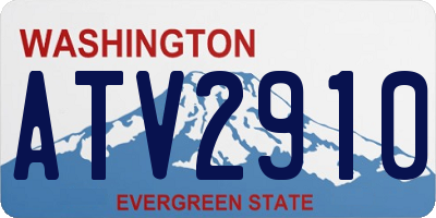 WA license plate ATV2910