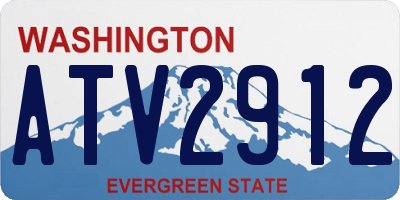 WA license plate ATV2912