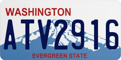 WA license plate ATV2916