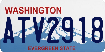 WA license plate ATV2918