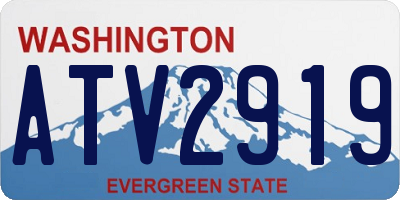 WA license plate ATV2919