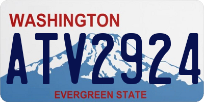 WA license plate ATV2924