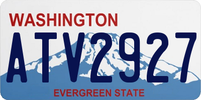 WA license plate ATV2927