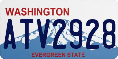 WA license plate ATV2928