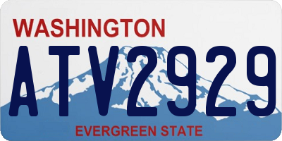 WA license plate ATV2929