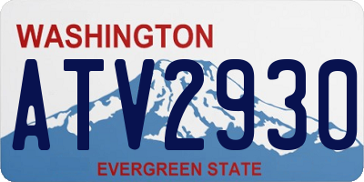 WA license plate ATV2930