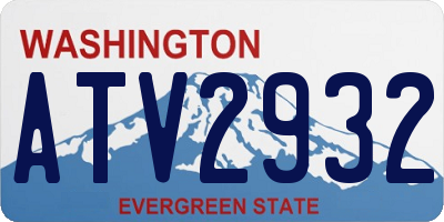 WA license plate ATV2932
