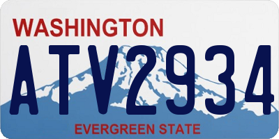 WA license plate ATV2934