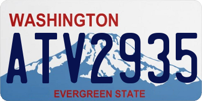 WA license plate ATV2935