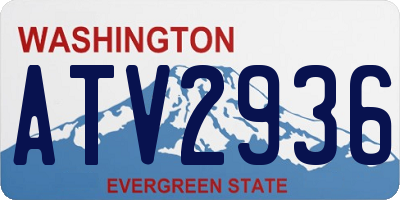 WA license plate ATV2936