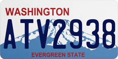 WA license plate ATV2938