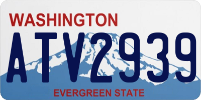 WA license plate ATV2939