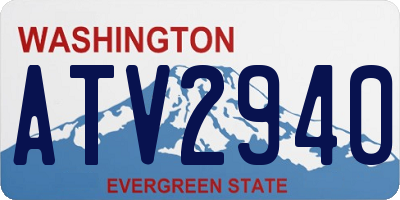WA license plate ATV2940