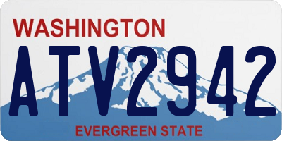 WA license plate ATV2942