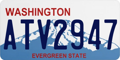 WA license plate ATV2947