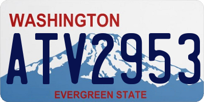 WA license plate ATV2953