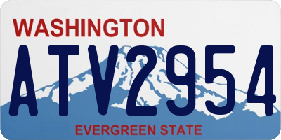 WA license plate ATV2954
