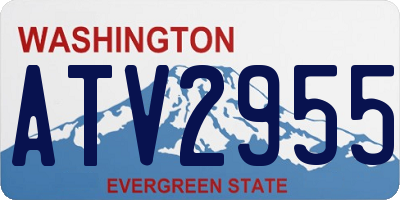 WA license plate ATV2955