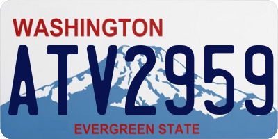 WA license plate ATV2959