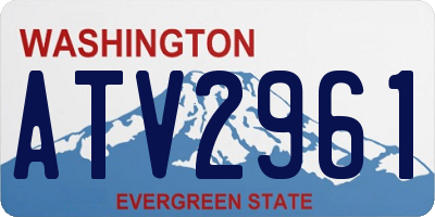 WA license plate ATV2961