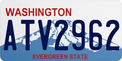 WA license plate ATV2962