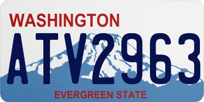 WA license plate ATV2963