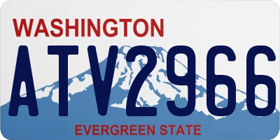 WA license plate ATV2966