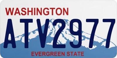 WA license plate ATV2977