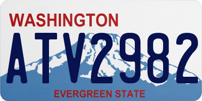 WA license plate ATV2982