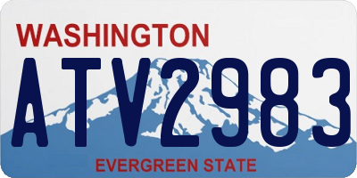 WA license plate ATV2983