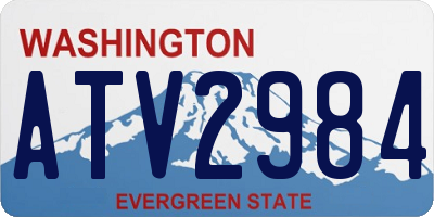 WA license plate ATV2984