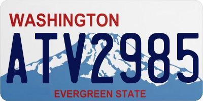WA license plate ATV2985