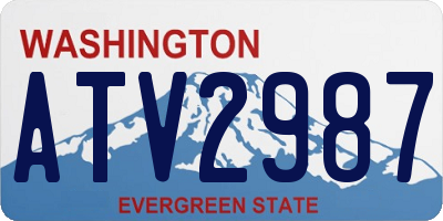 WA license plate ATV2987