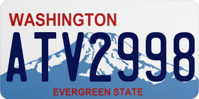 WA license plate ATV2998