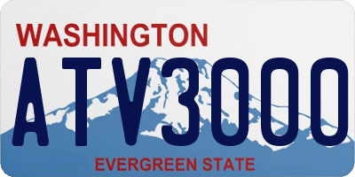 WA license plate ATV3000