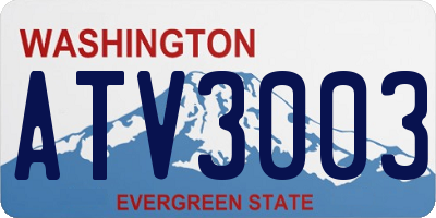 WA license plate ATV3003