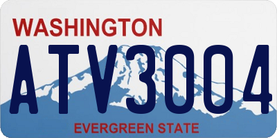 WA license plate ATV3004