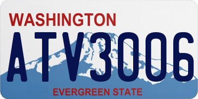 WA license plate ATV3006
