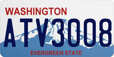 WA license plate ATV3008
