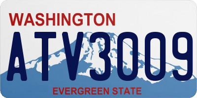 WA license plate ATV3009