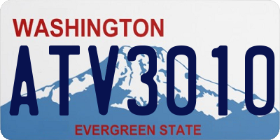 WA license plate ATV3010