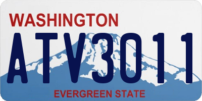 WA license plate ATV3011
